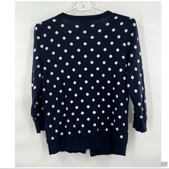 Talbots polka dot cardigan SP black white - Picture 5 of 12